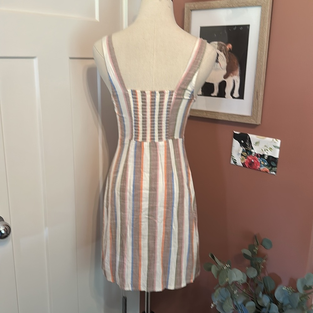 Show Me Your MuMu Cora striped shorebert mini S Button front smocked Sundress - Picture 9 of 13
